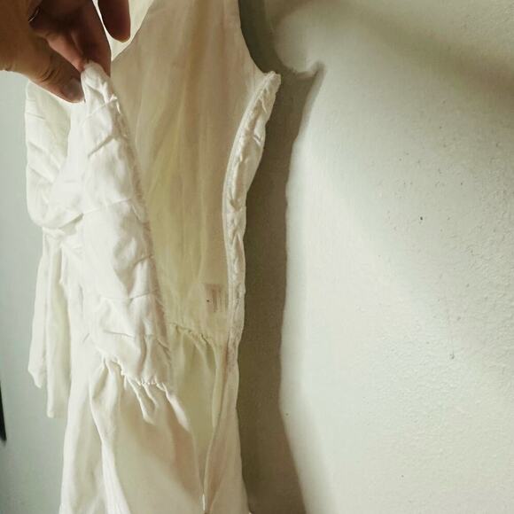 A.L.C. White One Shoulder Soraya Draped Cotton Bow Tie Top Size 6 - Picture 5 of 9